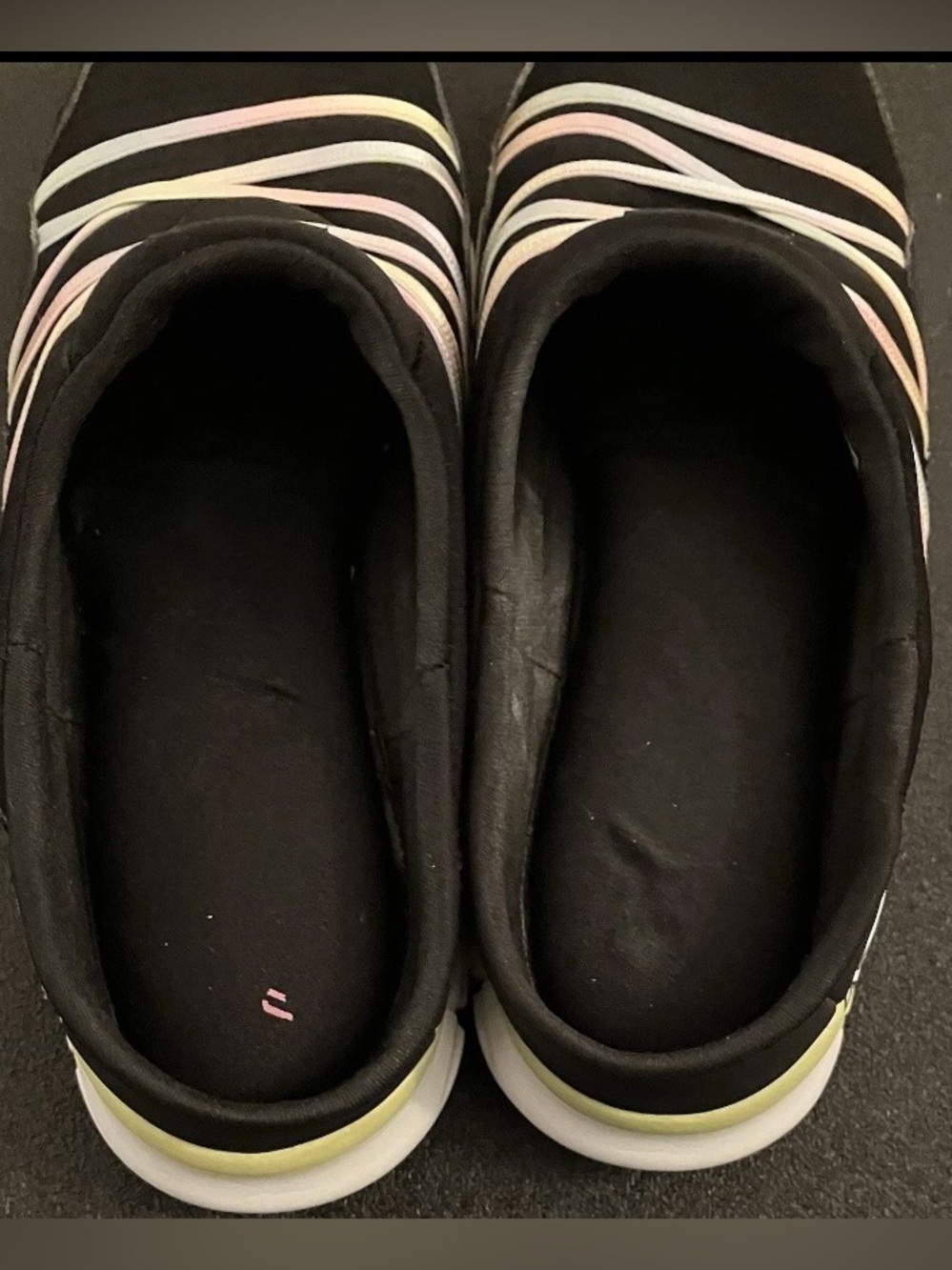 Skechers Sport Women’s Air Streamer Fashion Sneakers Slip-Ons Black/Multi Sz 8 - Picture 6 of 10